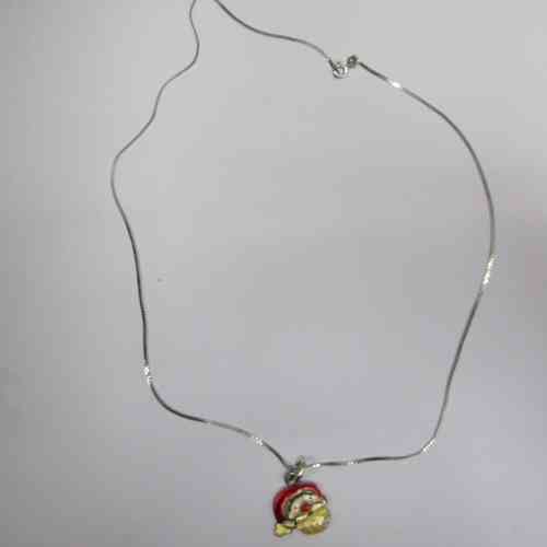Santa Claus pendant on a silver chain