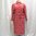 Punaruudullinen, kaksiosainen 70-luvun puku, n.L