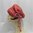 Sinooperinpunainen 40-luvun hattu nyörikoristeella, n.58cm