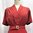 Punapohjainen Josephine-mekko 30-luvun tyyliin, n.48