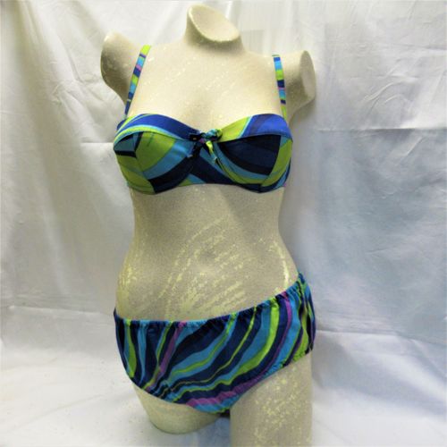 Sini-vihreäsävyiset 60-luvun Figura-bikinit, 36C/n.M