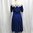 Sininen 80-luvun mekko pitsikaarrokkeella, S/M
