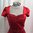 Punainen Olivi Rouge -mekko hapsuilla, n.XS