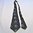 Harmaapohjainen pula-ajan kravatti sinisillä kuvioilla (40-luku)