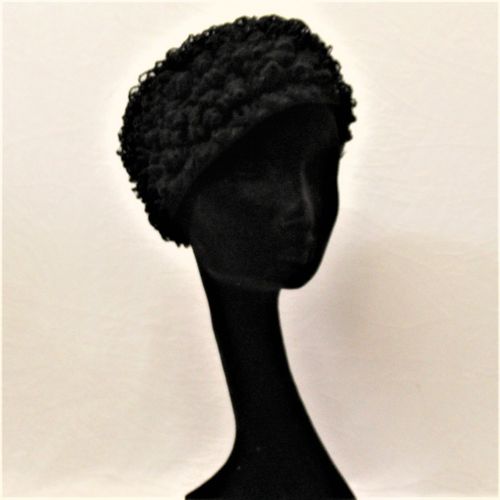Black 60's hat, c.59cm