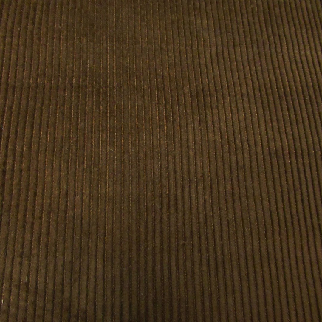Tummanruskea 60-70-luvun puuvillavakosametti 80cm x 280cm