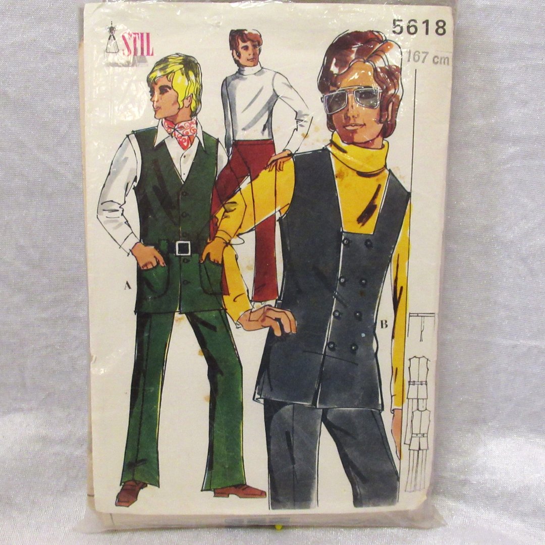 Stil-kaava 5618, 60-70-luku (miesten liivi x2 + housut)