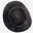 Musta 80-luvun huopahattu blyymitupsulla, ym n.56cm
