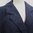 Tummansininen 50-60-luvun terylene-takki, L-XL
