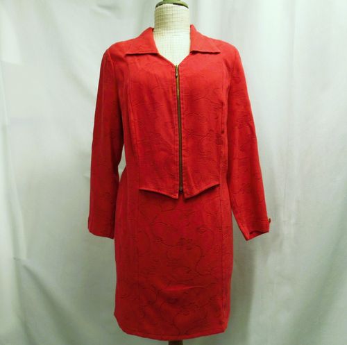 Punainen 80-luvun Carolin-mekko, 44/n.XL-XXL