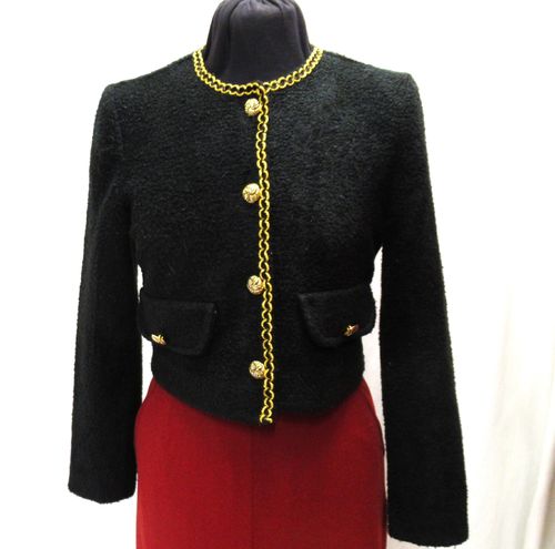 Black Yaiza knit jacket, 80s-90s, approx M