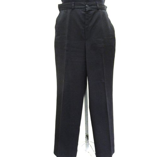Mustat 70-luvun terylene-housut, M-L (vy92cm)