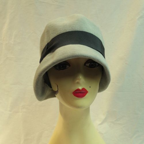 Blue-grey felt hat from the 50s-60s, approx. 59cm