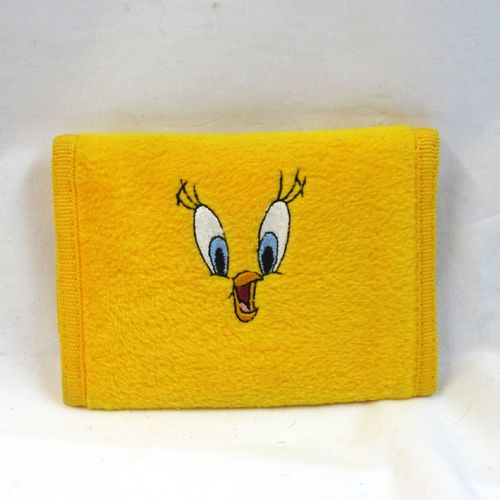 Yellow Tweety fleece wallet, 90s-2000s